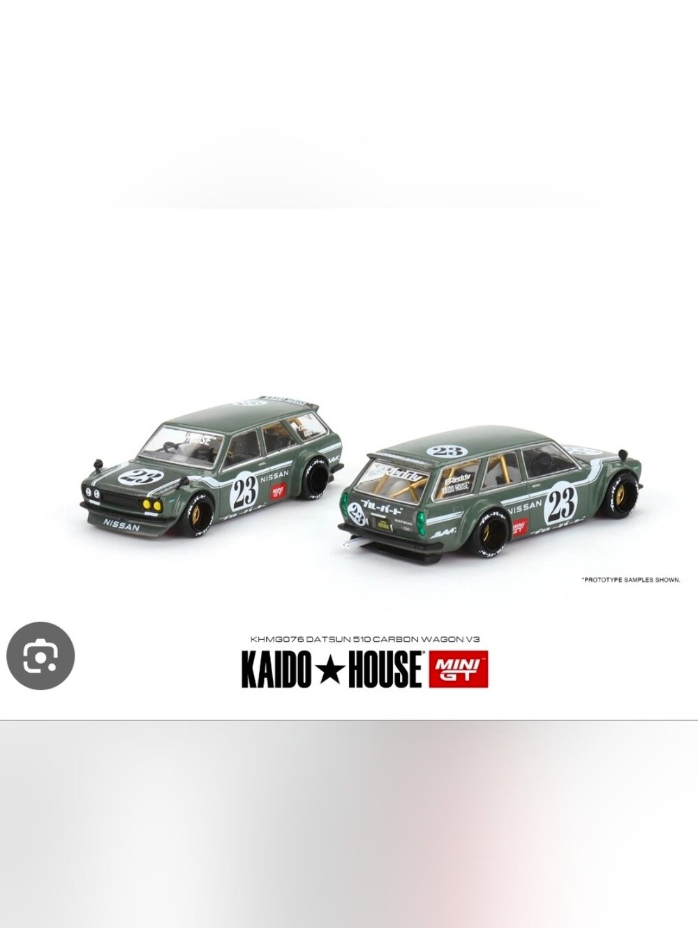 Kaido House X Mini GT Datsun 076 510 Carbon Wagon V3 - Green